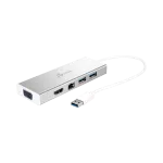J5Create JUD380 Mini Dock - HDMI, D-Sub, 1GbE, 2xUSB3.0