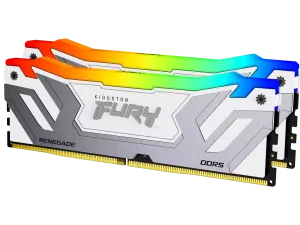 Kingston Fury Renegade RGB - 16GB x2 (32GB) , DDR5-6400MT/s , CL32 , White